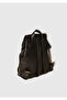 Women's Black Napa Effect 3D Logo Drawstring Backpack - 2