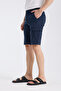 Cotton Navy Blue Chino Shorts with Cargo Pockets - 3