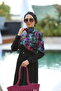 Lena Model Lily Pattern Design Hijab Swimsuit Set