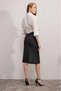 Women's Black Slit Tassel Jewelled Elastic Waist Long Skirt HZL24S-BD118901 - 6