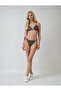 Women's Brown Ethnic Pattern Halter Neck Tie Triangle Bikini Set Hzl25S-Lc5005
