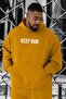 سويت شيرت كبير الحجم مطبوع عليه KEEP RUN