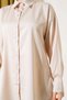 Women's Cream Satin Surface Hijab Shirt Hzl25W-Bd 139641 - 4