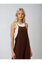 Women's Chocolate Adjustable Strap Pocket Wide Leg Gardener Jumpsuit HZL22S-BD170191 - 2