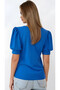 Women's Cobalt Blue Square Neck Knitted Blouse Hzl22W-Bd104091 - 4
