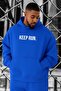 سويت شيرت كبير الحجم مطبوع عليه KEEP RUN