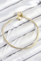 Brass Charm Zircon Stone Clover Model Gold Color Women's Bracelet - - 2