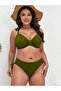 Women's Khaki Print Large Size Lined Bikini Suit Hzl25S-Lc4004