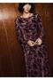 Floral Jacquard Bell Sleeve Dress