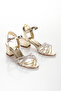 Golden Women's Stone-Set Evening Shoes and Bag Set - 6