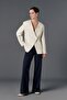 Single Button Double Breasted Fit Blazer Jacket - 4