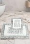 Non-Slip Base Washable 2 Piece 60x100 - 50x60 Bathroom Carpet Mat Toilet Seat Set - 4