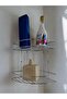 Economical Metal Corner 2 Tiers Chrome Bathroom Shower Shelf Shampoo Holder Corner Holder - 6