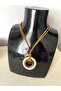 قلادة خشبية بوهيمية متشابكة باللون البني - 4