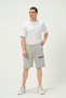 Men's Zipper Detailed Shorts Gray Melange - 3