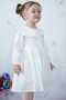 Girl's Dress Baby Collar Long Sleeve Buttoned Special Occasion Birthday Party Cotton Baby Girl Dress - 8