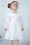 Girl's Dress Baby Collar Long Sleeve Buttoned Special Occasion Birthday Party Cotton Baby Girl Dress - 7