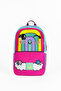 Benetton Rainbow Patterned School Set (Elementary School Bag, Blue Water Bottle) - 2