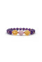 Certified Genuine 10mm Citrine - Kunzite - 8mm Amethyst - Hematite Natural Stone Line Bracelet - 3