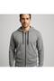 Men's Gray 2 Thread Zippered K Hooded Sweatshirt-W1084 - 2