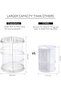 Diamond Pattern Rotating Makeup Organizer | 360° Spinning Acrylic Storage Case for Vanity & Bathroo - 3