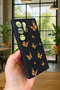 Samsung Galaxy S23 Ultra-Orange Butterfly Pattern Silicone Shock-Absorbing Classic Protective Rubber Case - 3