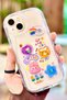 iPhone 14 3D Transparent Smile Case with Cute Animal Figure