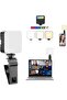 Rechargeable LED Video Light with Clip – 49 LED Beads, Dimmable with 3 Cold Shoe Mounts, Portable