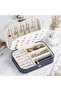3 Compartments Rectangular Jewelry Box - Jewelry Organizer Ring Earring Necklace Travel Organizer