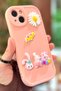 iPhone 14 Teddy Bear Pattern Cute 3D Sweet Cute Camera Protection Silicone Shape Case - 3