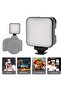 Rechargeable LED Video Light with Clip – 49 LED Beads, Dimmable with 3 Cold Shoe Mounts, Portable - 4