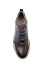 Genuine Leather High Sole Men's Brown Stylish and Comfortable Sneaker Shoes - 5