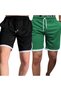 Men's Black White Red Green Sports Shorts Basketball Football Striped Shorts Fitness Running Bermuda