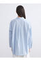 LCW Modest Striped Oversize Poplin Women's Shirt Tunic - 4