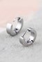 Hollowed-Out Trend Thick Hoop Earrings Men/Women Unisex Steel Grey Earrings 2Pcs - 6
