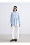 LCW Modest Striped Oversize Poplin Women's Shirt Tunic - 2