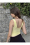 Women's Lace Detailed Seersucker Textured Crop Blouse - 6