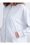 Plus New Season Hooded Oversize Women's Zippered Sweatshirt - 3