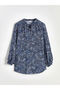 Hilfa New Season Tie Neck Patterned Blouse - 7