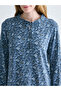 New Season Tie Neck Patterned Blouse - 3