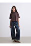 Two Mt Shop Quality Xside Brown Interlock Plain Loose & Baggy Short Sleeve Women's T-Shirt - 2