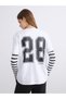 Two Mt Shop Quality Xside White Combed Cotton Printed Loose & Baggy Short Sleeve Women's T-Shirt - 5