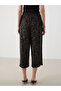 Two Mt Shop Quality Lcw Eco Black Patterned Loose & Baggy Women's Capri - 4