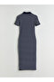 Lcw Vision Polo Neck Striped Dress - 7