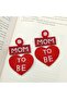 Handmade Glass Bead Earrings for 'Mom to Be' Heart Design - 1 Pair - 7