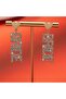 Corner Crystal Rhinestone BRIDE Dangle Earrings with Heart Design, Gold-Tone Wedding Jewellery for W - 4