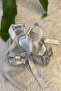Stoned Genuine Leather Baby Girl Ballerinas Silver - 2