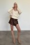 Vanilla V-Neck Soft Textured Women's Sweater Mg2499 - 4