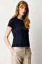 Short Sleeve Blouse with Stone Print on the Front - 2