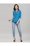 Blue Coloured Plain Crepe Top